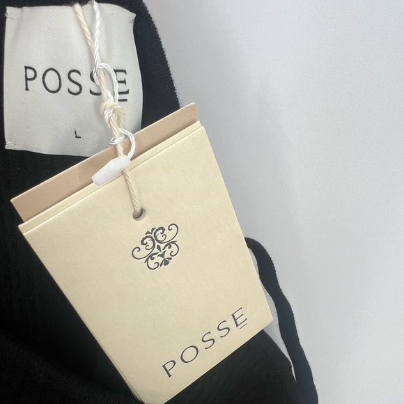 Posse Iris Knit Midi Cable-knit Slip Dress In Black - Picture 6 of 7
